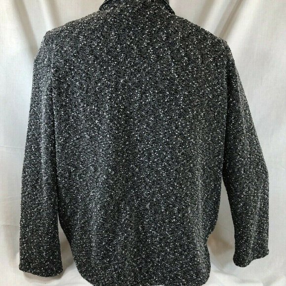 Teddi Petite Womens Size 1XP Jacket Black w/ white - Picture 4 of 8